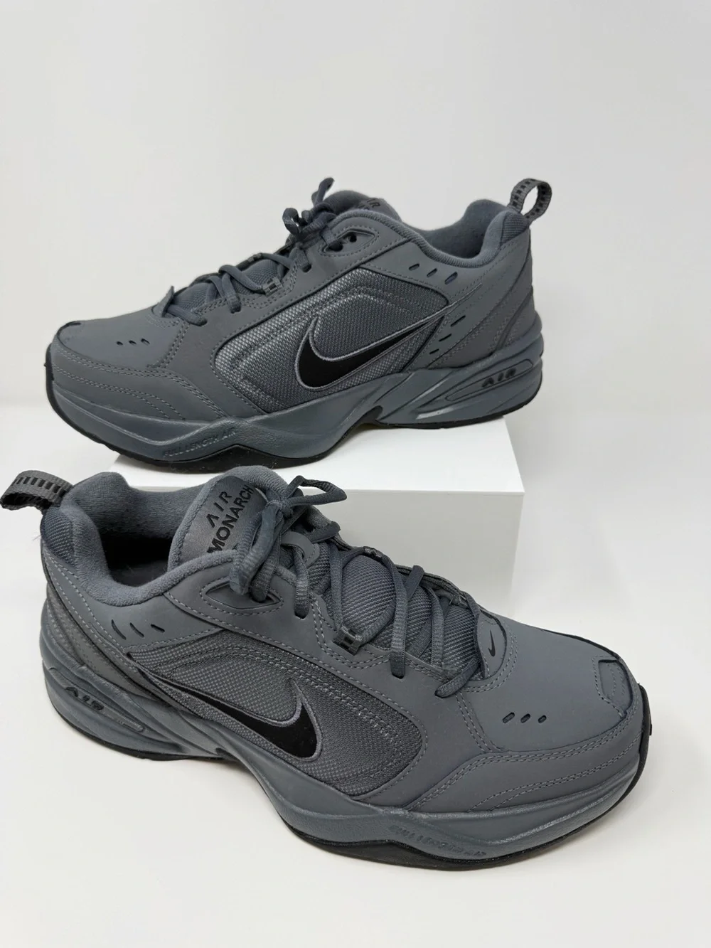 Nike Air Monarch IV Gray Black Sneakers Mens Size 10.5 Athletic Walking Dad Shoe - Picture 4 of 14